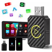 2 in 1 Wireless CarPlay Adapter, for both Apple and Android,converts wired to wireless, suitable for factory wired CarPlay c...