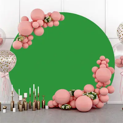 Green Screen Round Party Backdrop for Photography - Aperturee