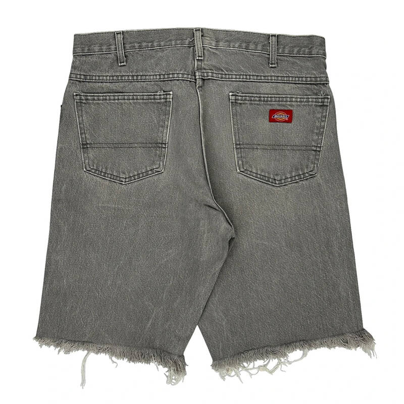 Dickies Denim Shorts - 36W 10L Grey Cotton
