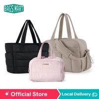 BAGSMART Bags Set – Lightweight Puffy Tote Bag, Toiletry Bag, & Duffel Bag – Perfect for Work, Travel, Gym, & Outdoor Fun...