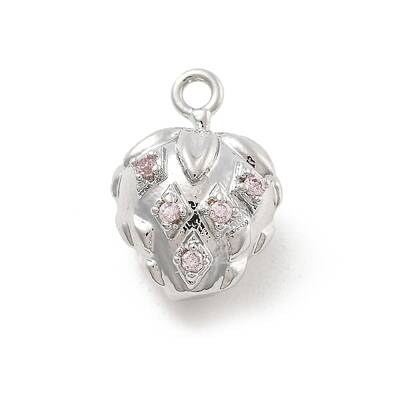 Brass Micro Pave Cubic Zirconia Pendants
