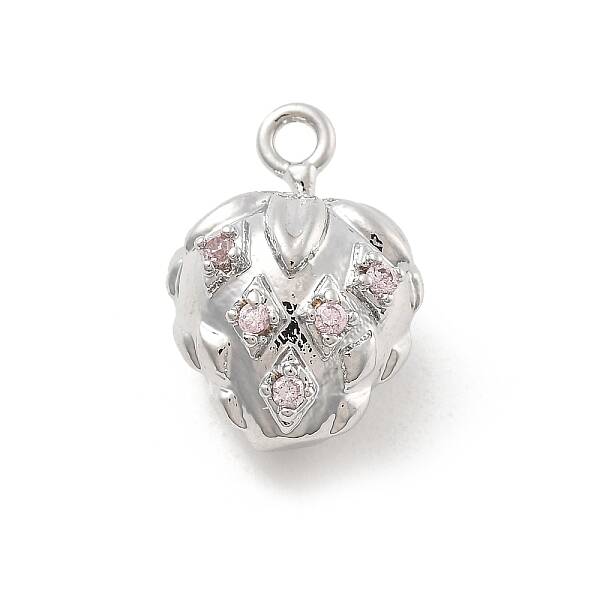 Brass Micro Pave Cubic Zirconia Pendants