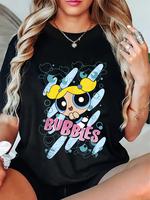 100% Cotton CN The Powerpuff Girls Bubbles Moves T-Shirt