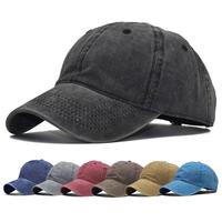 Vintage Washed Distressed Baseball Cap Adjustable Dad-Hat