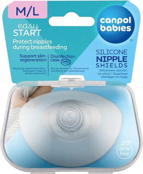 Canpol babies EasyStart nipple shields size M/L 2 pieces