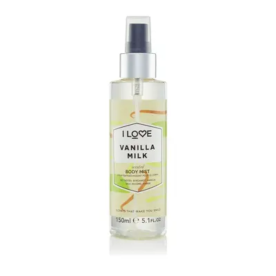 I Love, Signature Collection, Vegan, Spray Spray, Vanilla Milk, All Over Body, 165ml