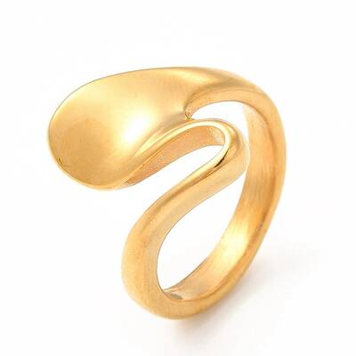 Ion Plating(IP) 304 Stainless Steel Finger Rings for Women Men