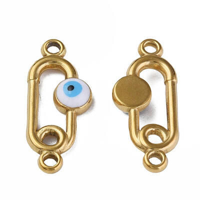 304 Stainless Steel Enamel Connector Charms