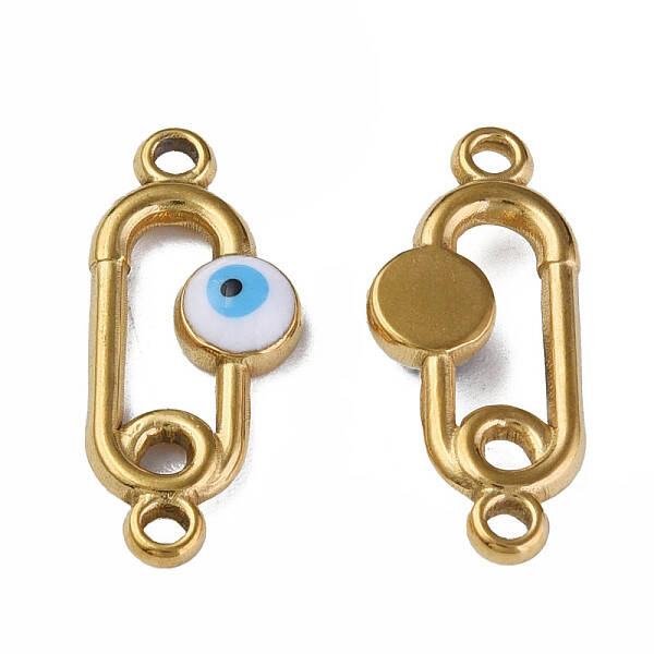 304 Stainless Steel Enamel Connector Charms