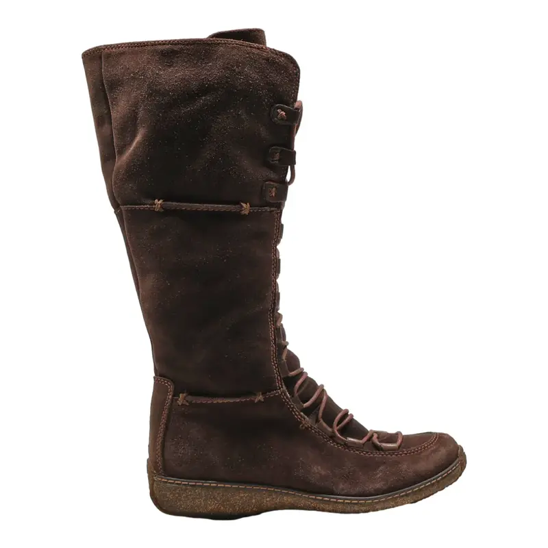TIMBERLAND High Boots Brown Leather Womens UK 6.5