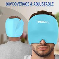 iTHERAU Cold Packs Migraine Ice Head Wrap-Headache Relief Hat, Migraine Relief Cap, Cold Therapy Headache Relief Cap for Migr...