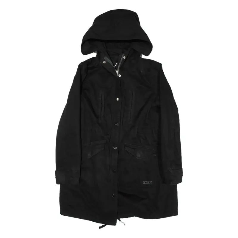 CALVIN KLEIN Insulated Parka Coat Black Womens XS