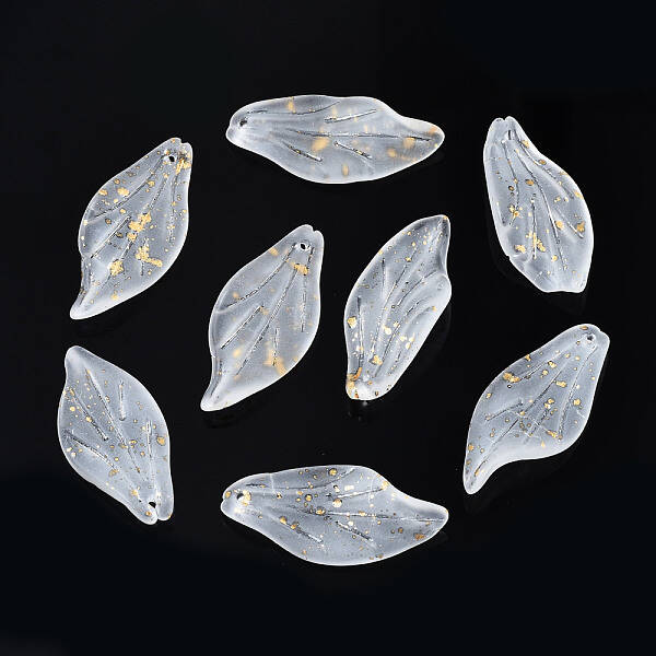 Frosted Transparent Spray Painted Glass Pendants