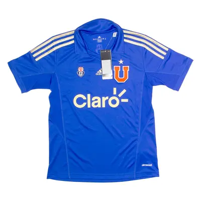 ADIDAS 2013/14 Club Universidad De Chile Home Boys Football Shirt Jersey Blue 11-12Y