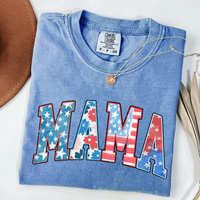Comfort Colors American Mama T-shirt, Mama T-shirt, Retro Mama America Tee, 4th Of July T-shirt, American Mama, Retro Usa Tsh...