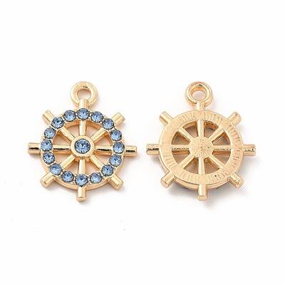 Rack Plating Eco-friendly Alloy Rhinestone Pendants