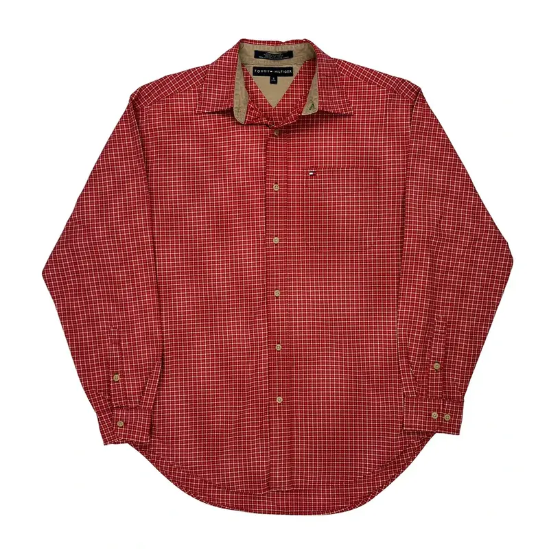 Tommy Hilfiger Checked Shirt - Small Red Cotton