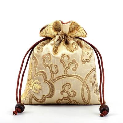 Chinese Style Silk Embroidery Flower Storage Bags