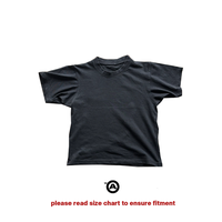 300GSM Washed Black T-Shirt Cropped