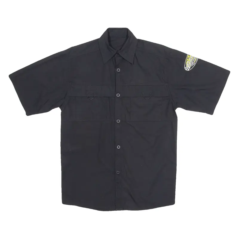 Switzerland Go Kart Mens Plain Shirt Black M