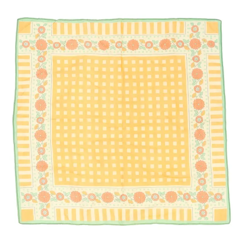 Unbranded Floral Scarf - No Size Yellow Polyester