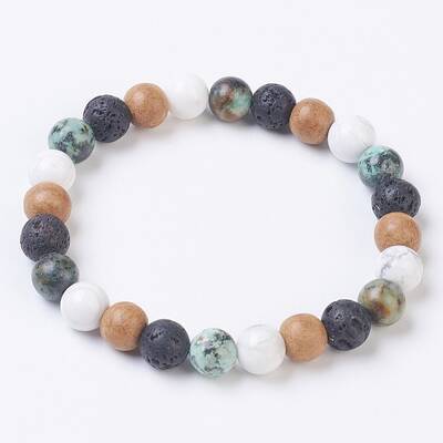Natural African Turquoise(Jasper) Stretch Bracelets