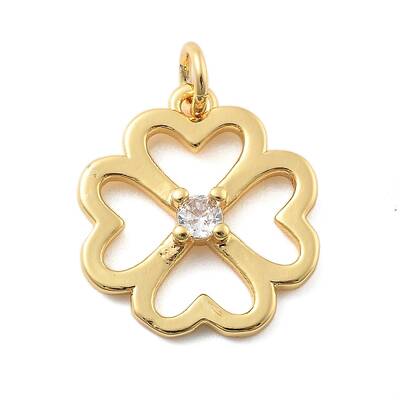 Brass Micro Pave Cubic Zirconia Pendants