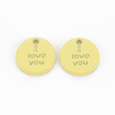 Spray Painted Alloy Charms for Valentine's Day