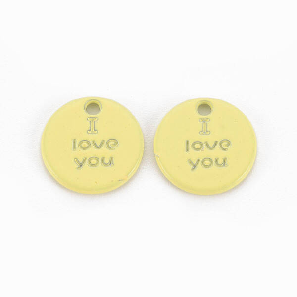 Spray Painted Alloy Charms for Valentine's Day