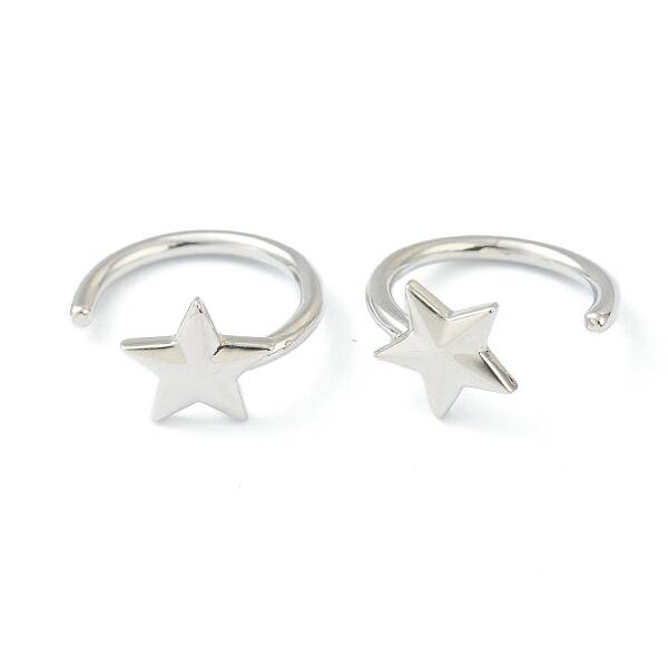 Brass Cuff Earrings
