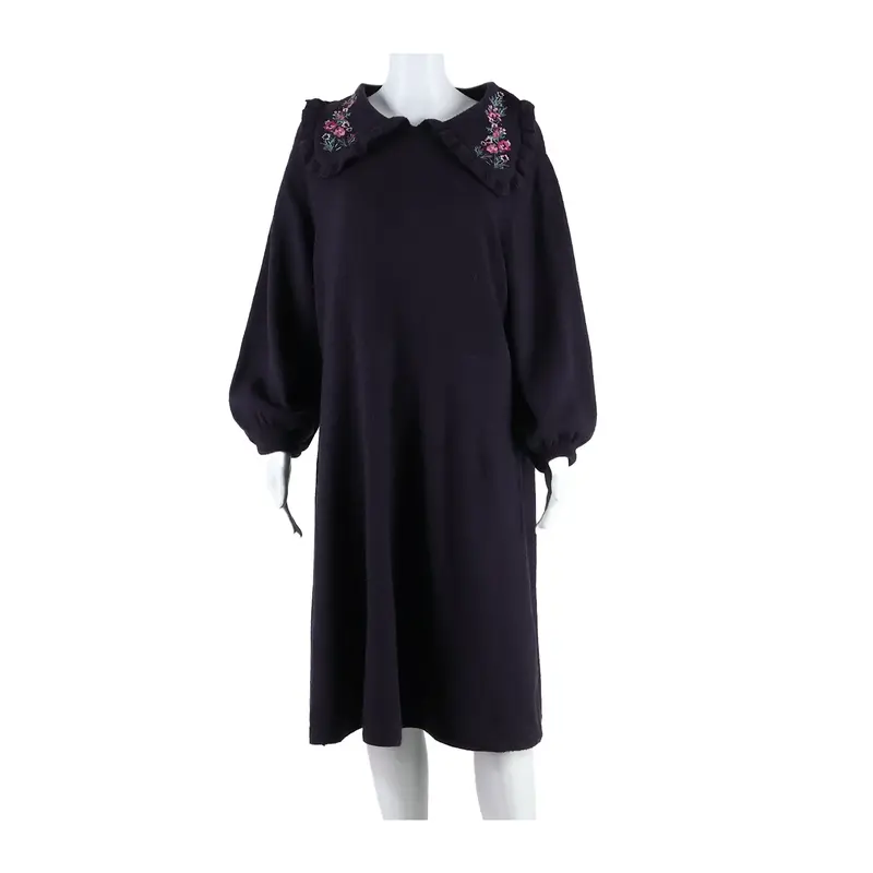 MONSOON Womens Jumper Dress Purple Knit Long Sleeve Midi UK 22