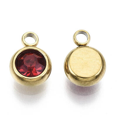 PVD Vacuum Plating 201 Stainless Steel Rhinestone Charms
