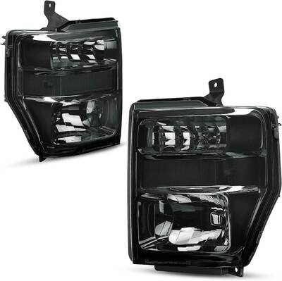 YITAMOTOR® 2008-2010 Ford F250 F350 F450 Super Duty Headlamp Headlight Assembly Smoke Lens