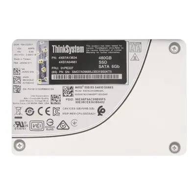 01PE337 Lenovo 480GB TLC Mainstream SATA 3.0 6Gbps Hot Swap 2.5-Inch Internal Solid State Drive