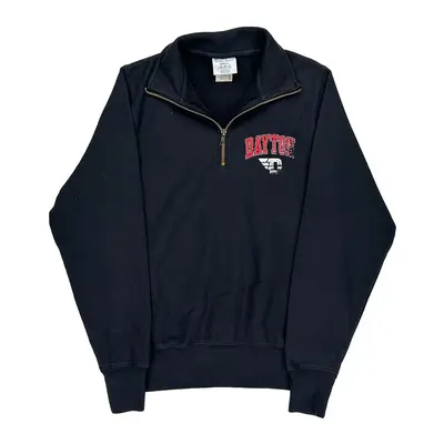 Reverse Weave Champion 1/4 Zip - Small Black Cotton Blend