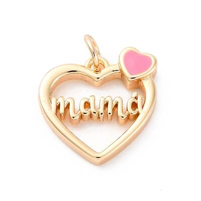 Mother's Day Brass Enamel Pendants