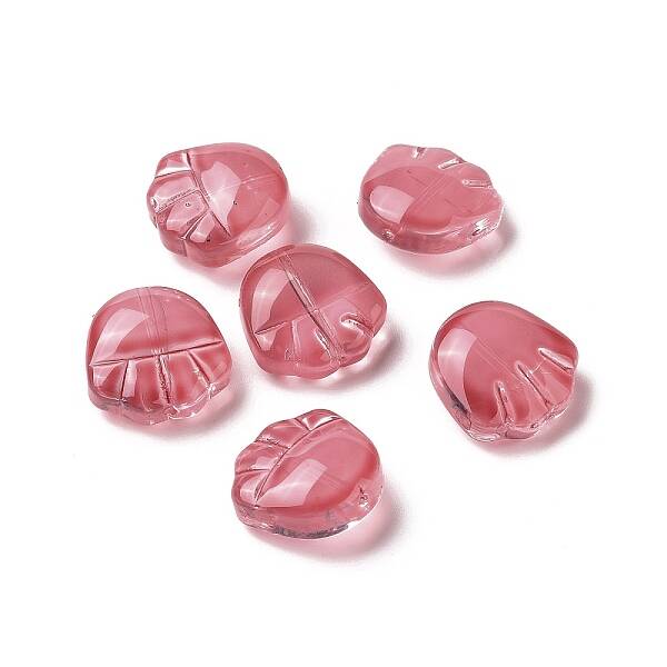 Transparent Spray Painted Glass Beads