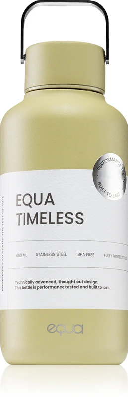 Equa Timeless Stainless Steel Water Bottle, Small, Matcha Color, 600ml