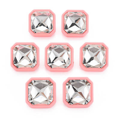 Crystal Rhinestone Square Stud Earrings with 925 Sterling Silver Pins for Women