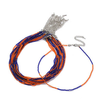 Faceted Rondelle Glass Beaded Necklace for Women