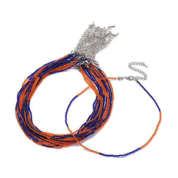 Faceted Rondelle Glass Beaded Necklace for Women
