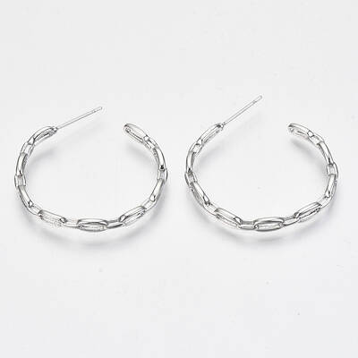 Brass Half Hoop Earrings