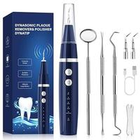 Ultrasonic Teeth Cleaner, 1 Box Rechargeable Teeth Polisher with Replacement Heads & Accessories, Oral Irrigator for Home & T...