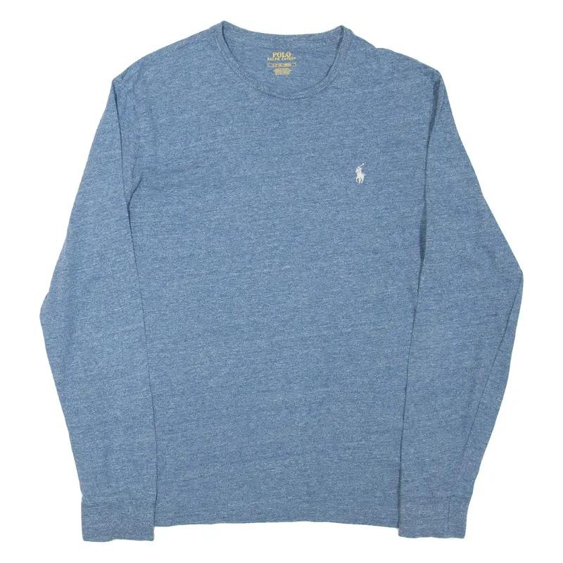 POLO RALPH LAUREN Mens T-Shirt Blue Long Sleeve L