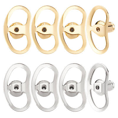8Pcs 2 Colors Brass Ear Nuts