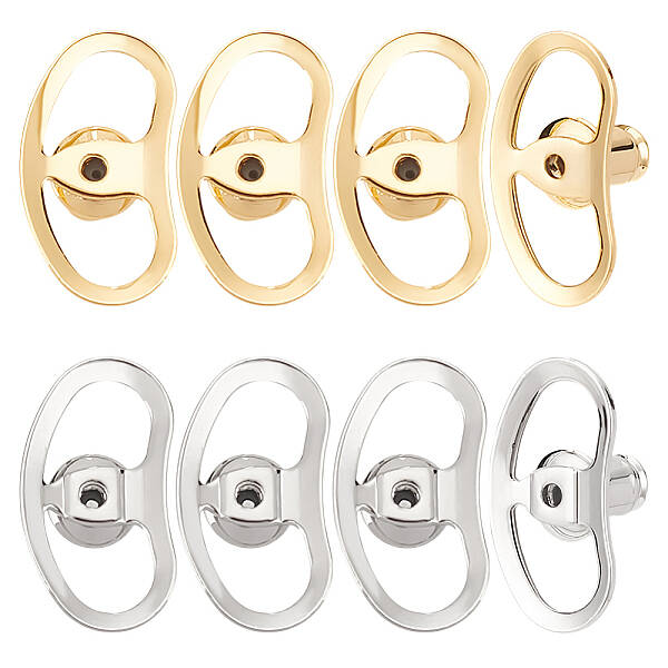 8Pcs 2 Colors Brass Ear Nuts