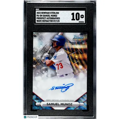 Samuel Munoz SGC 2023 Bowman Sterling #PA SM Pros. Auto Wave Refractor 87/125