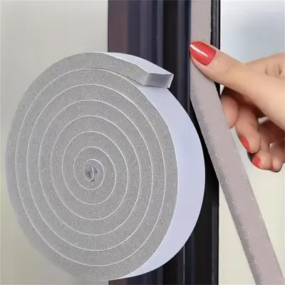 Sound-proof Window Seal Strip, 2 Rolls Self-adhesive Insulation Foam Tape, Door Window Noise Insulation Foam Tape