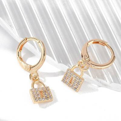 Brass Micro Pave Clear Cubic Zirconia Leverback Earrings