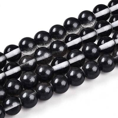 Baking Painted Transparent Glass Beads Strands